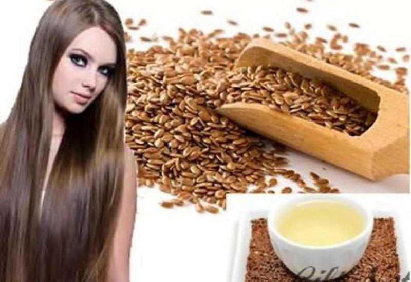 Saçlar üçün kətan toxumu yağı maskası
