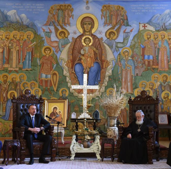 Президент Ильхам Алиев встретился с экс-премьером Грузии