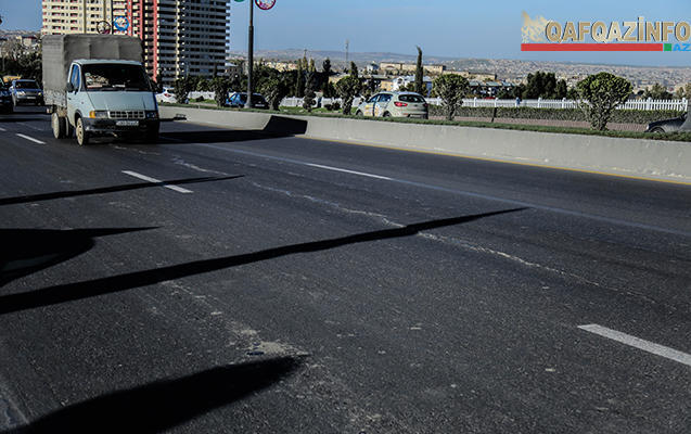 Sumqayıt yolu yenə çökür