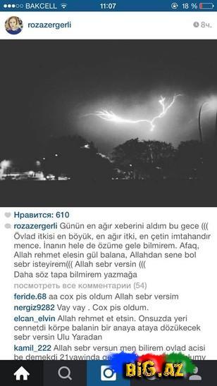 Məşhurlar oğlunu itirən Afaqa belə başsağlığı verdilər