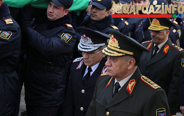 Ramil Usubov, Mədət Quliyev və Zakir Qaralov polislərin dəfn mərasimində