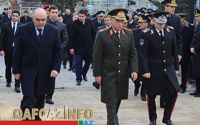 Ramil Usubov, Mədət Quliyev və Zakir Qaralov polislərin dəfn mərasimində