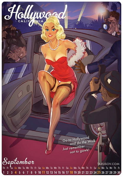 Пин-ап календарь 2016 от художника Андрея Тарусова