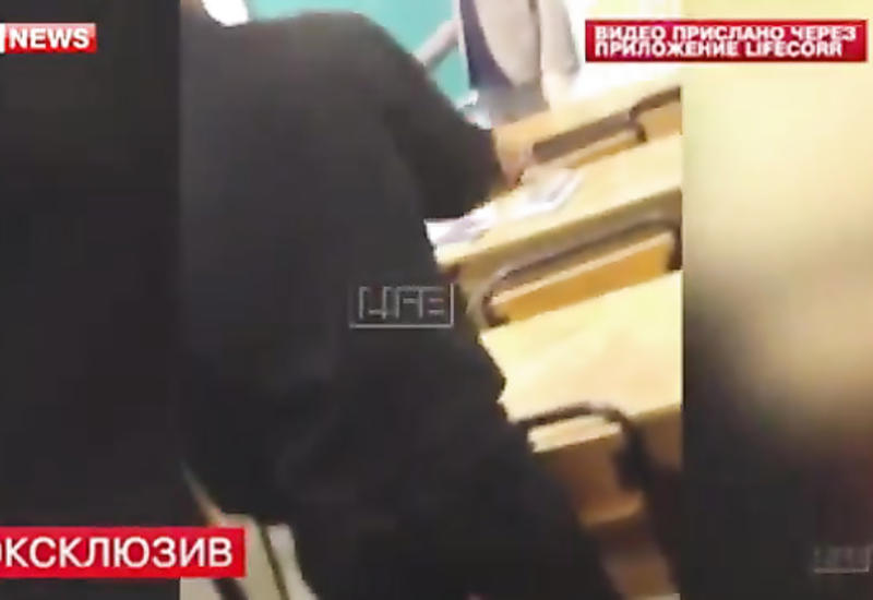 Дикость учителя на уроке попала на камеру