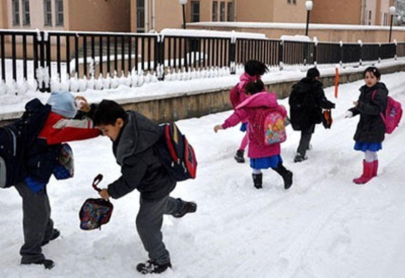 Türkiyədə güclü qar təhsilə də zərbə vurdu