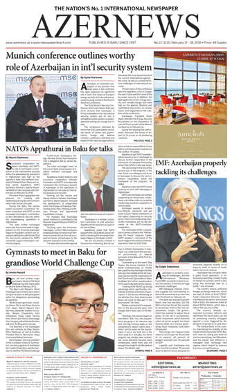 Вышел очередной печатный номер on-line газеты Azernews