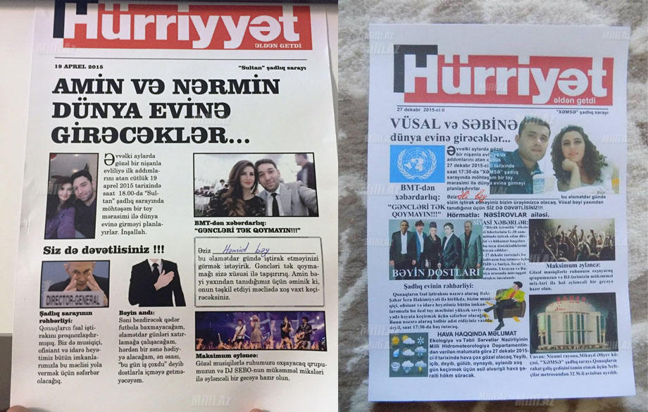 Bakıdakı qeyri-adi dəvətnamə "kopiya" çıxdı