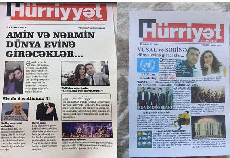 Bakıdakı qeyri-adi dəvətnamə "kopiya" çıxdı