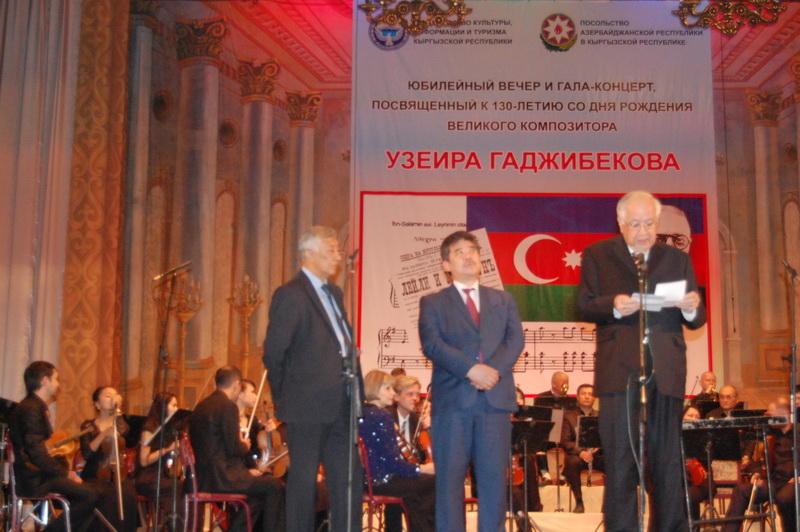 Bişkekdə Üzeyir Hacıbəyovun 130 illik yubileyi ilə bağlı möhtəşəm gecə keçirilib