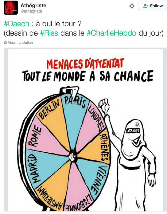 Charlie Hebdo опубликовал карикатуру на теракты в Брюсселе
