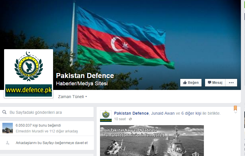 Pakistan ordusundan Azərbaycana mənəvi dəstək