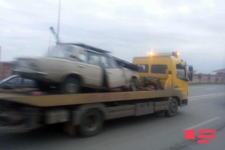 Тяжелое ДТП в Гяндже, есть пострадавший