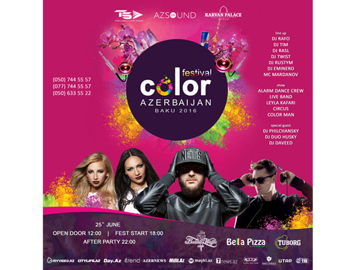 На побережье Каспия пройдет Festival Color Azerbaijan 2016