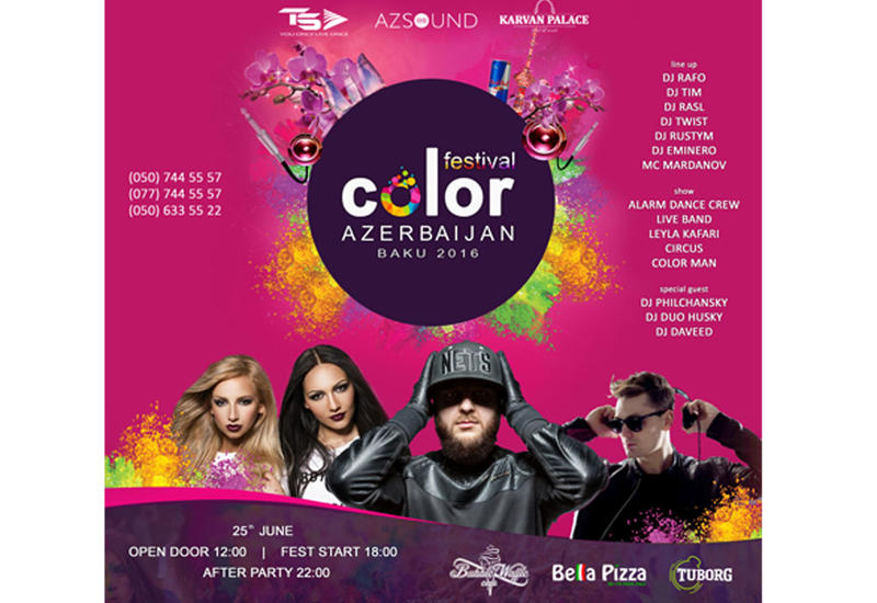 На побережье Каспия пройдет Festival Color Azerbaijan 2016