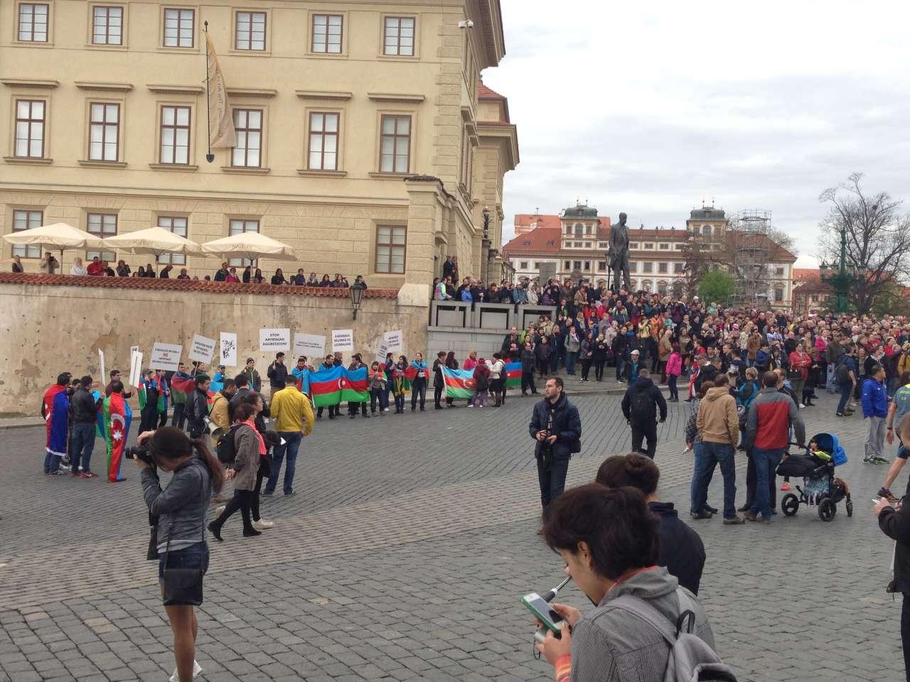 В Праге прошла акция, требующая положить конец армянской агрессии против Азербайджана