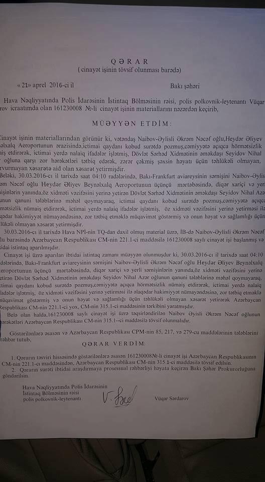 Əkrəm Əylislini 3 ilə qədər həbs gözləyir