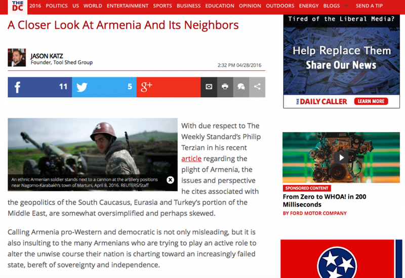 Американская The Daily Caller расрыла всю грязную правду об Армении