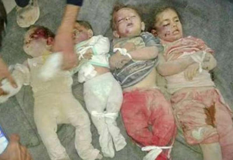 Suriyada rus bombardımanı nəticəsində bir ailədən 4 körpə qətlə yetrildi