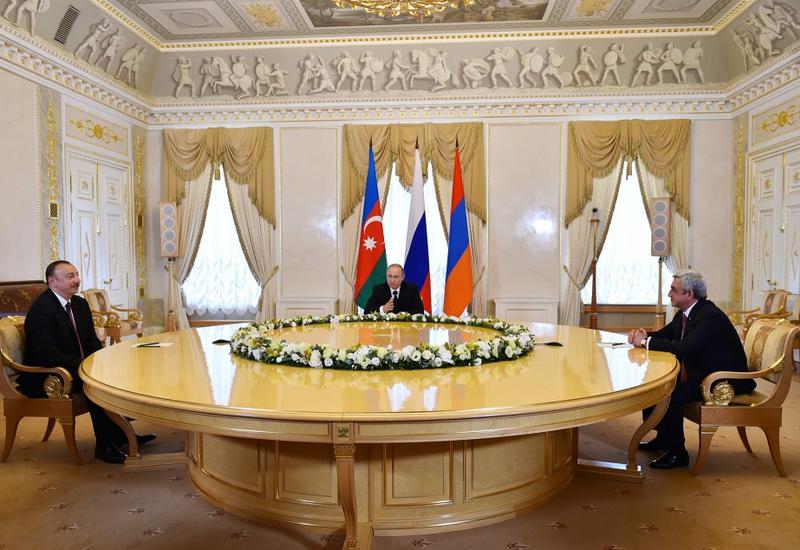 Состоялась совместная встреча президентов Азербайджана, России и Армении
