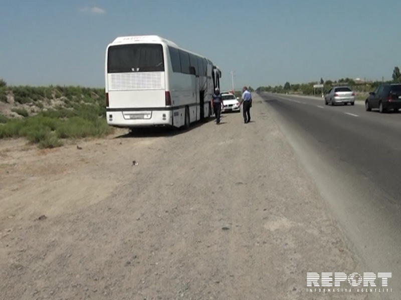 Bakı - Lənkəran sərnişin avtobusu QƏZAYA UĞRADI: