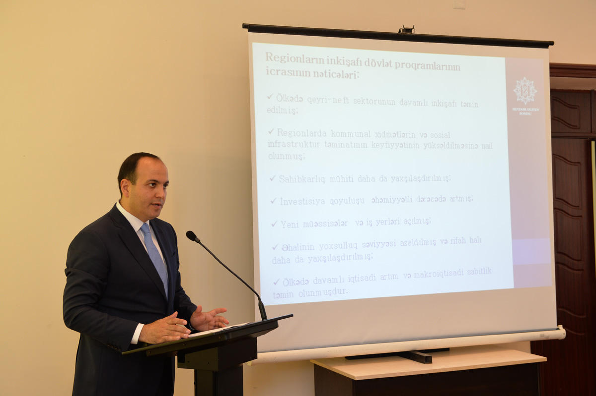 Heydər Əliyev Fondunun "Regional İnkişaf" İctimai Birliyi Yevlax və Şəkidə sakinlərlə görüşlər keçirib