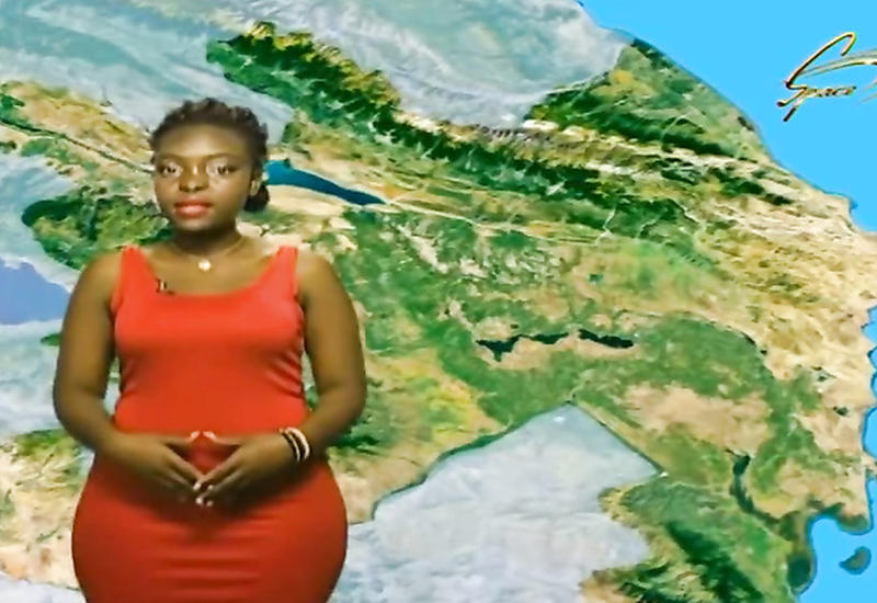 Африканка стала ведущей прогноза погоды на азербайджанском телеканале