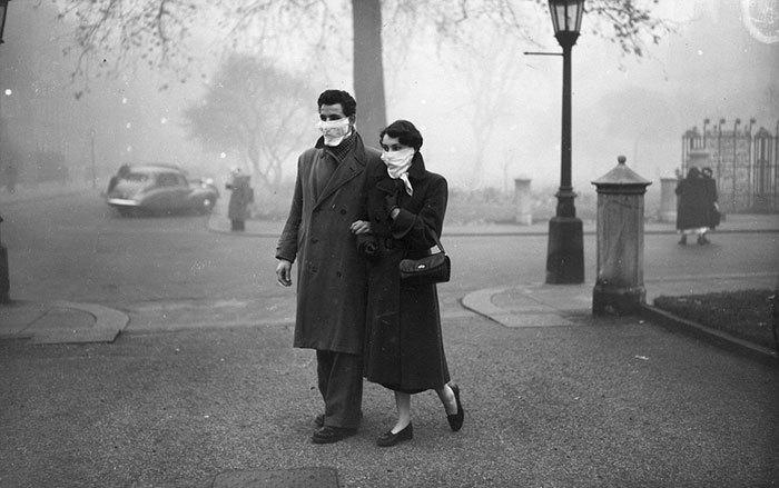 Исторические фотографии XIX века о том, как лондонцы умирали от смога