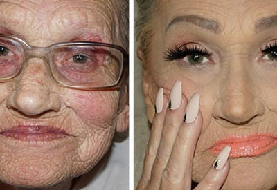 80-летняя бабушка попросила внучку сделать ей макияж, и вот, что из этого вышло <span class="color_red">- ФОТО</span>