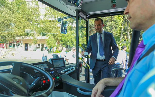 Bu gündən etibarən bu avtobuslar kart sisteminə keçdi