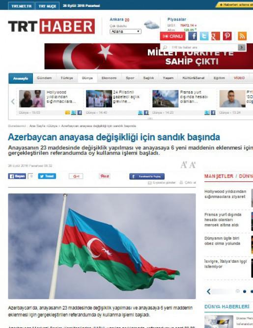 Referendum Türkiyə mediasında
