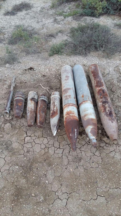 В Ширванском национальном парке нашли неразорвавшиеся боеприпасы