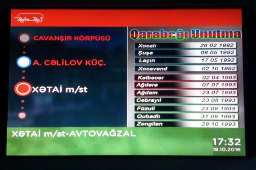 Bakı avtobuslarında Qarabağ sevgisi