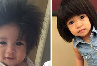 Очаровательная девочка выглядит так, как будто носит парик <span class="color_red">- ВИДЕО</span>