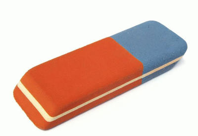 Оказывается, синяя часть ластика предназначенa именно для этого. Никогда бы не подумал!