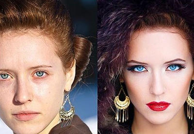 С макияжем и без него: невероятные перевоплощения <span class="color_red">- ФОТО</span>