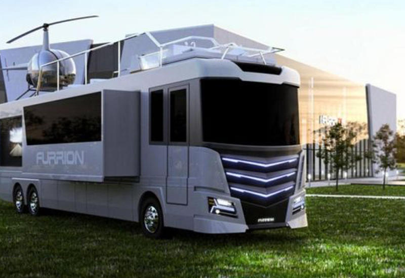 В Лас-Вегасе представили автобус с вертолетной площадкой