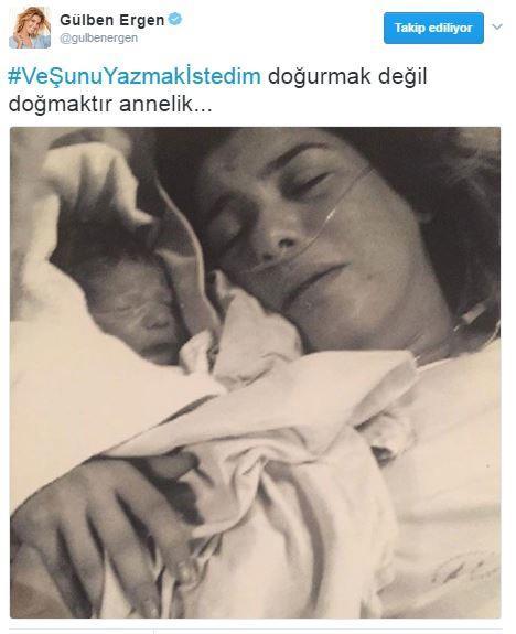 Gülben Ergenin doğum FOTOsu yayıldı