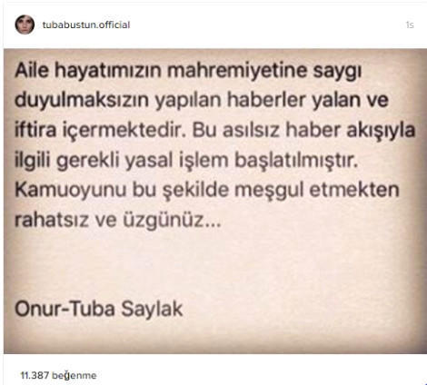 İdmançı ilə eşq yaşadığı deyilən Tubanın ərindən sərt reaksiya
