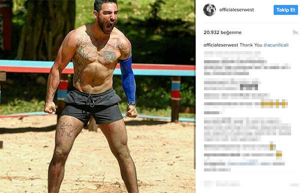 Aclığa dözməyib "Survivor"ı tərk edən Eser bu mesajı yazdı