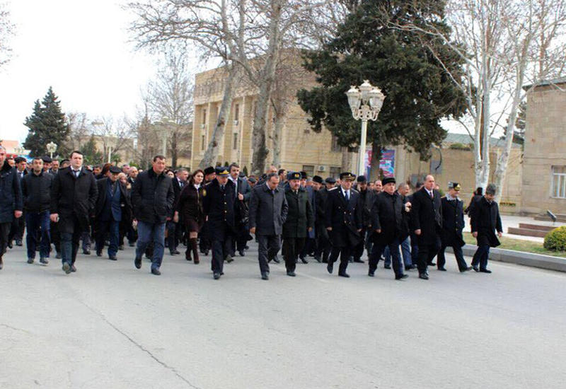 Xocalı soyqırımının 25-ci ildönümü ilə əlaqədar Goranboyda ümumrayon yürüşü olub