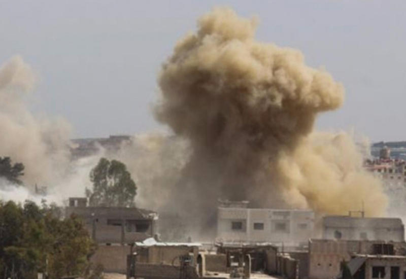 Опубликована запись удара по тренировочному лагерю боевиков в Сирии