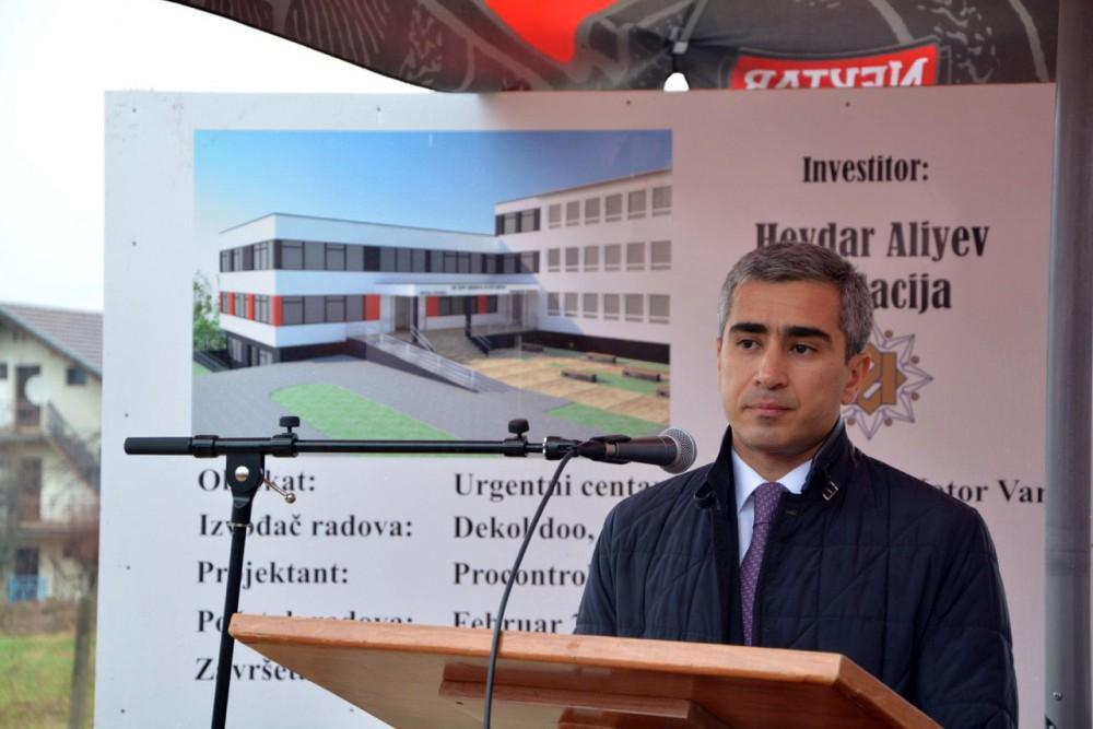 Cостоялась закладка фундамента Центра скорой медицинской помощи, который будет построен в Боснии и Герцеговине при поддержке Фонда Гейдара Алиева