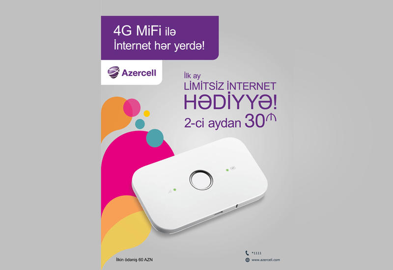 Приемлемый интернет с модемами Azercell 4G Mi-Fi и 3G USB станет доступным повсюду