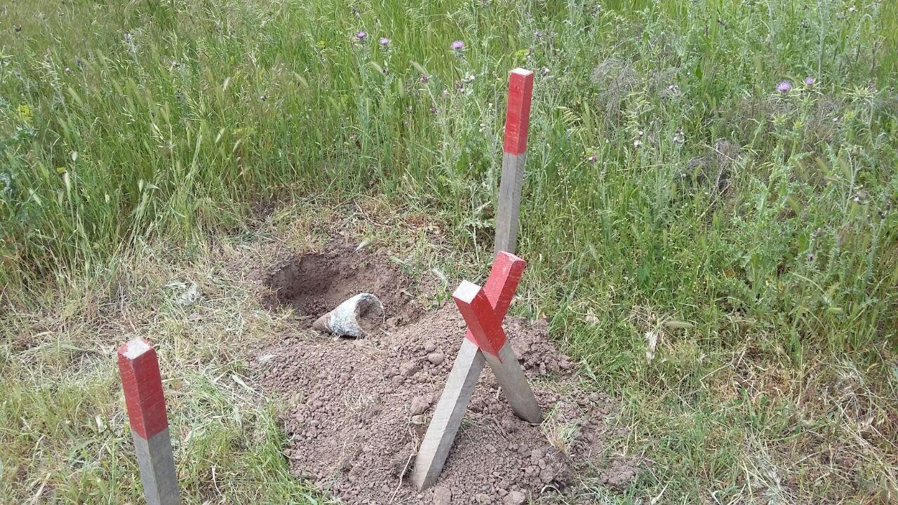 Cocuq Mərcanlıda top mərmisinin döyüş başlığı və piyada əleyhinə mina tapılıb