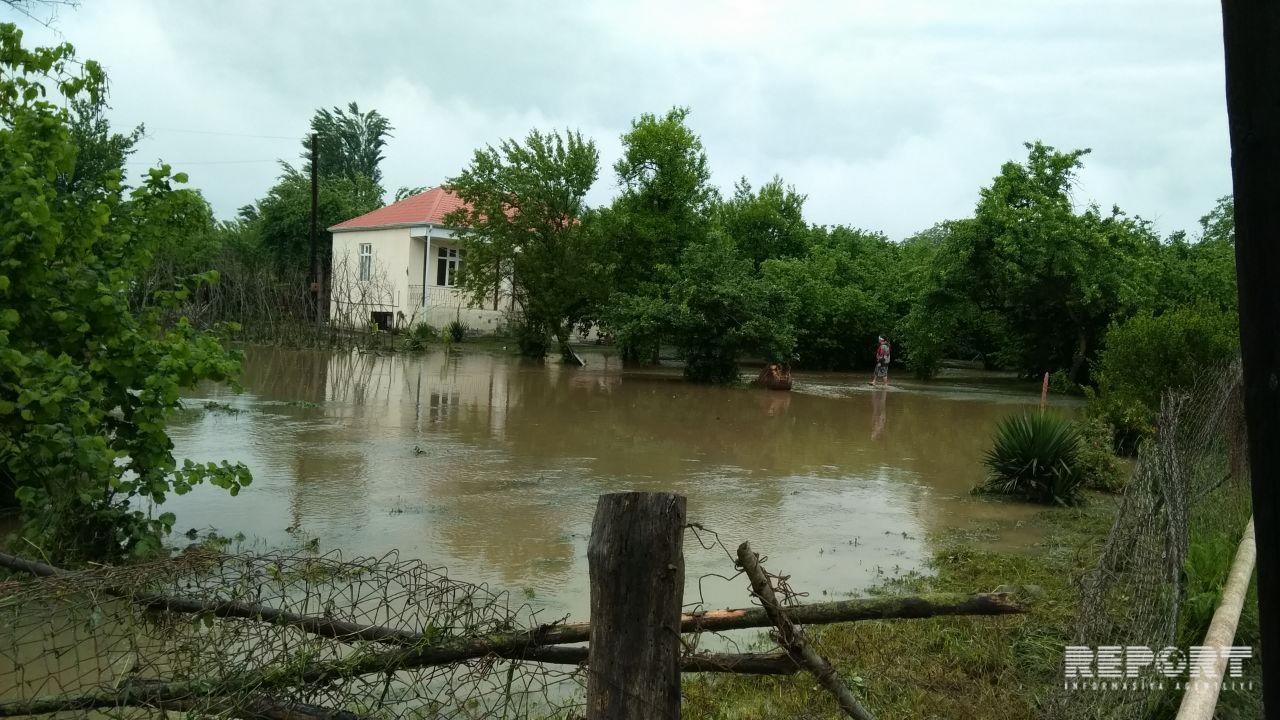 Ливневые дожди в Гахе, затоплены дома жителей