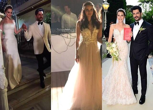 Fahriye toyunda 3 gəlinlik geyindi