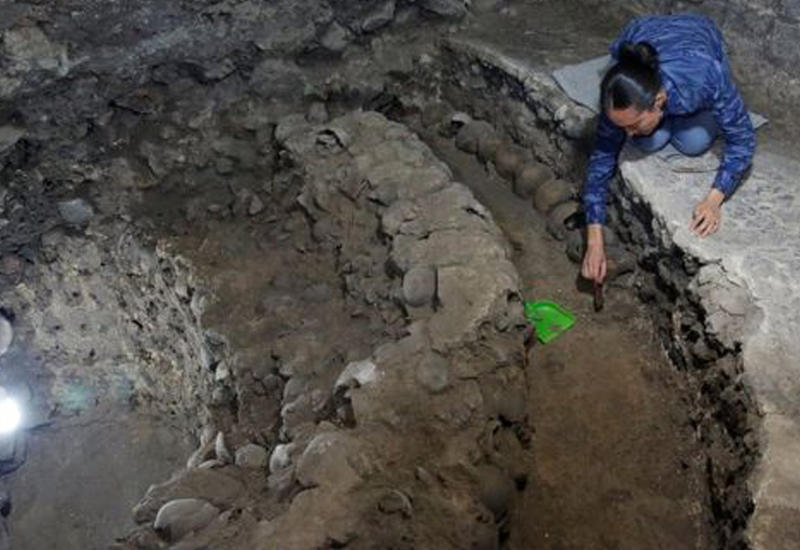 В Мехико обнаружили 500-летнюю башню из человеческих черепов