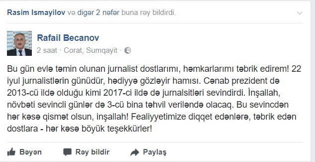 255 журналистов получили квартиры: Азербайджан как пример заботы о СМИ