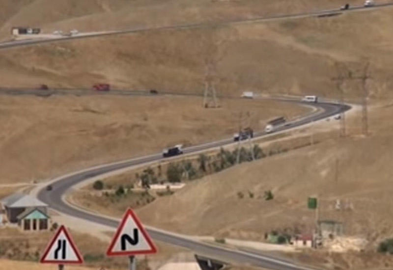 Şamaxı yolu çökdü