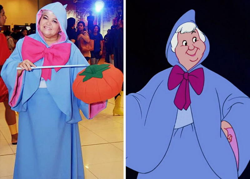 Бразильянка талантливо перевоплощается в персонажей мультфильмов